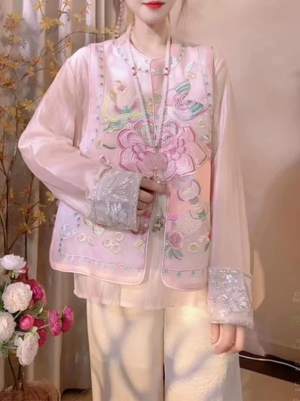 【绣花蝶】 2025夏季新款新中式绝美精致高端新中式刺绣马甲