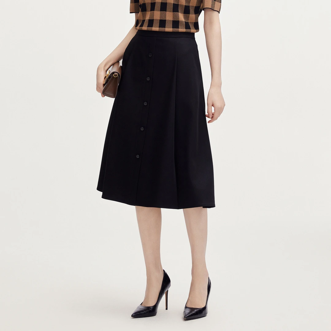 【岚岚专属】【商场同款】818胶囊系列百搭A字半身裙女NW01748W0