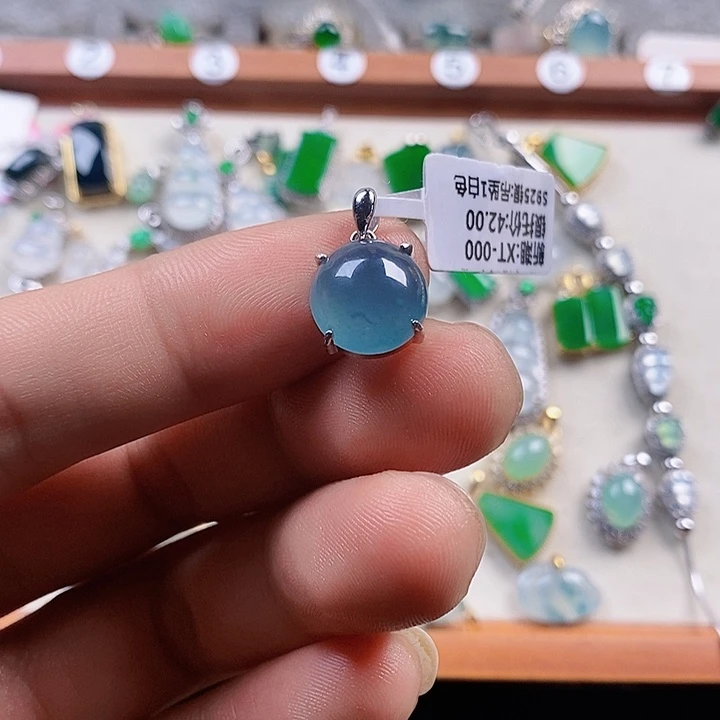 翡翠银S925镶嵌戒指