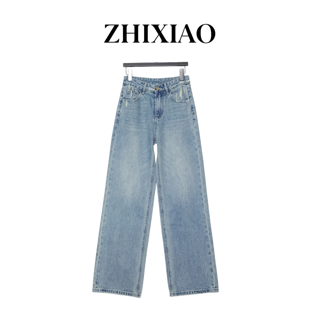 【ZHIXIAO】夏季新款：破洞腰头牛仔裤70357