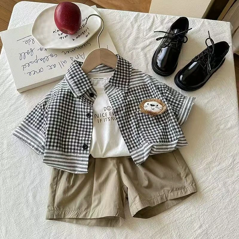 CS-9008 黑色 衬衫两件套 夏季潮牌短袖ol短袖衬衫T恤宽松