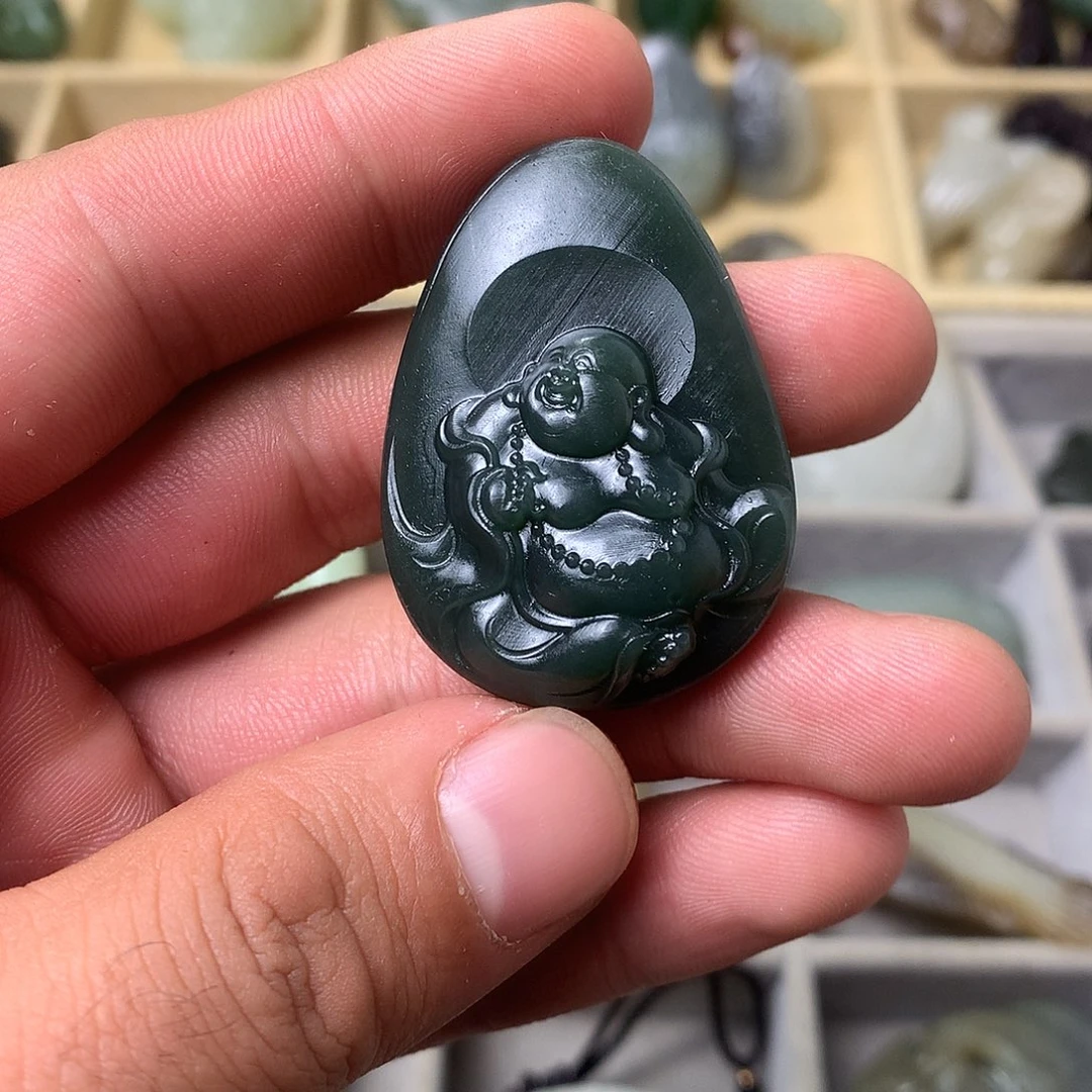 和田玉未镶嵌吊坠(不含链)