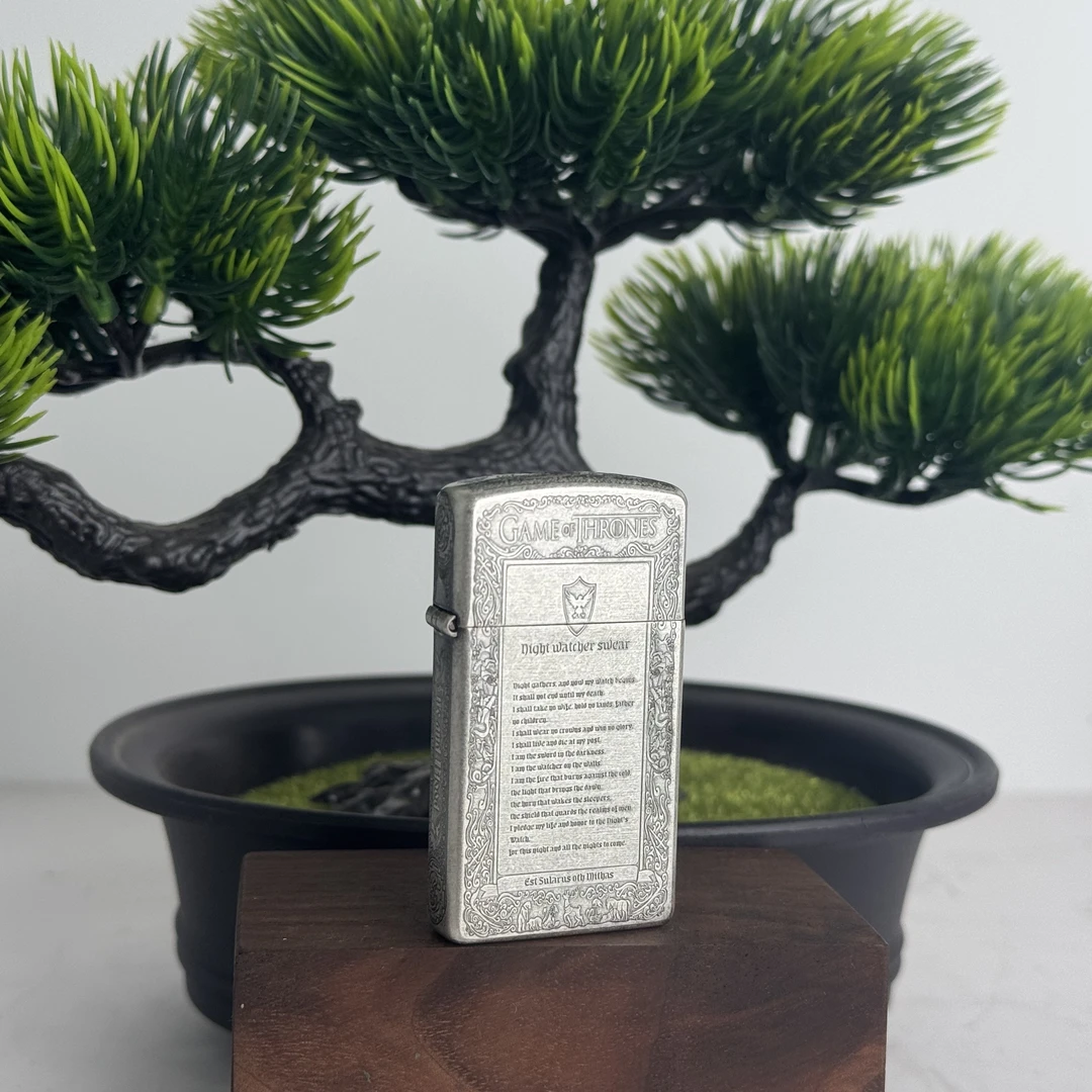 ZIPPO打火机 古银冰与火 纤巧煤油打火机 DYJ1