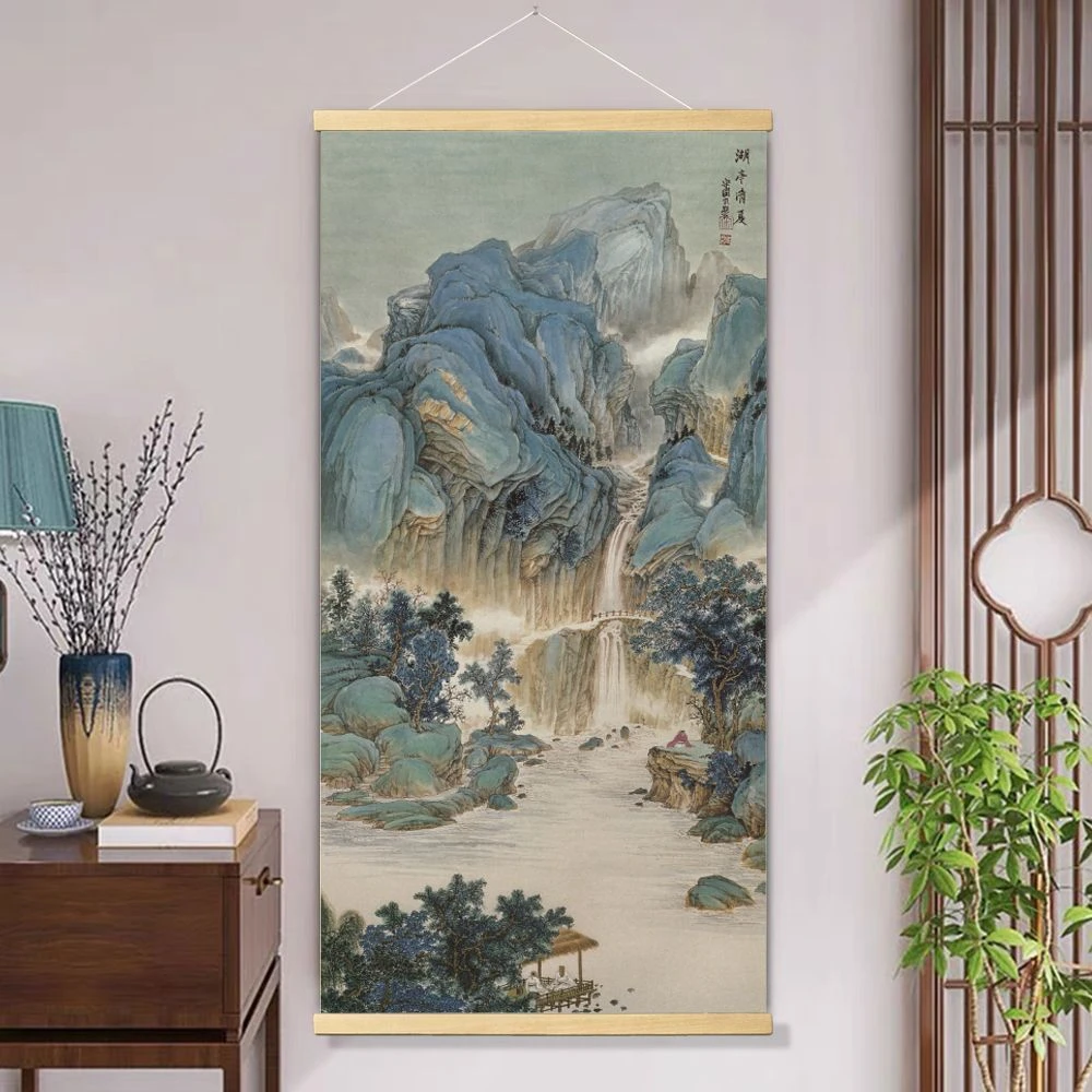 B中式国画水墨风山水字画挂画多种款式可选适用室内等多种场景