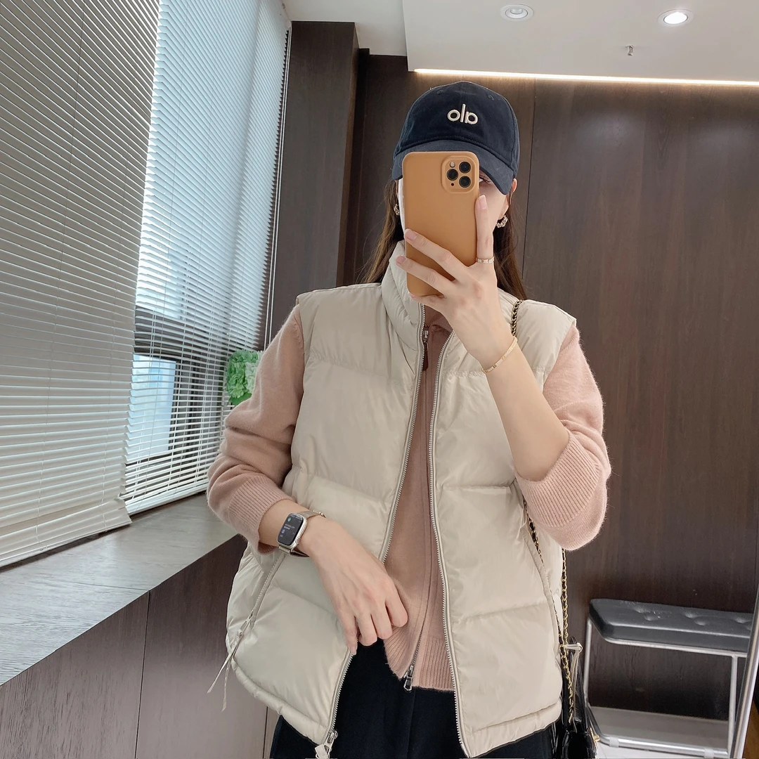 IMFLY金小金自制女装 鸭绒马夹DYW9873秋冬季叠穿立领坎肩羽绒服