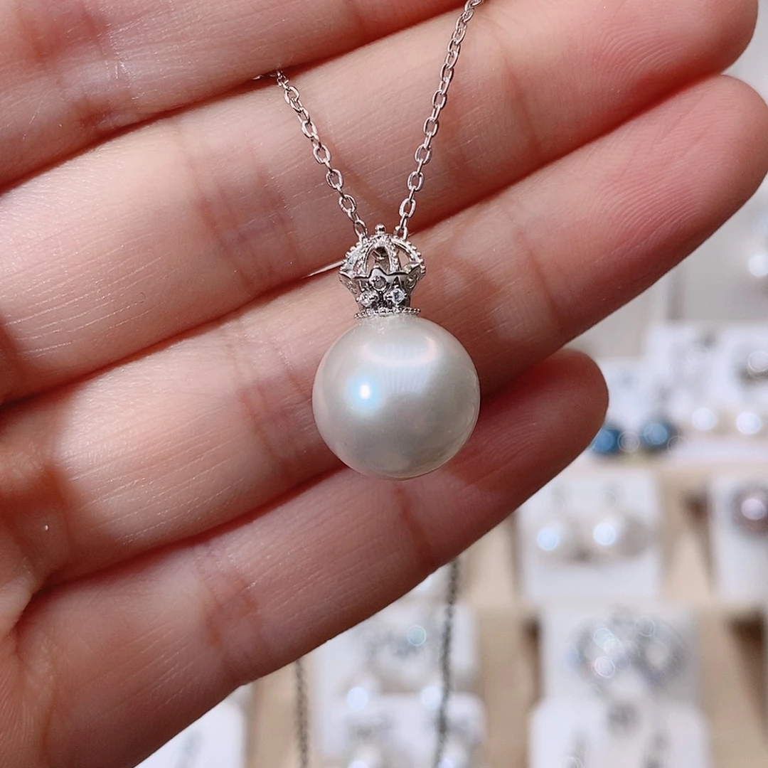 颈饰银S925镶嵌淡水珍珠