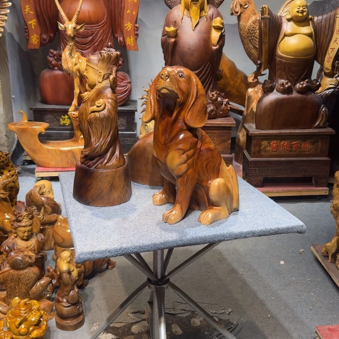香樟木奇*香樟木狗狗摆件