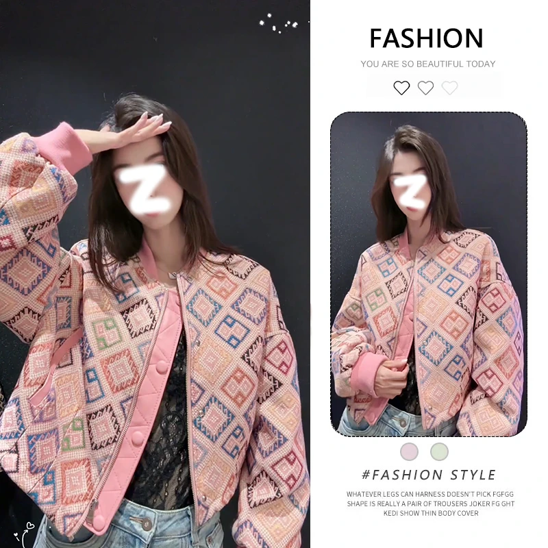 美式复古棒球服外套女秋装新款小个子休闲宽松时尚百搭夹克上衣潮