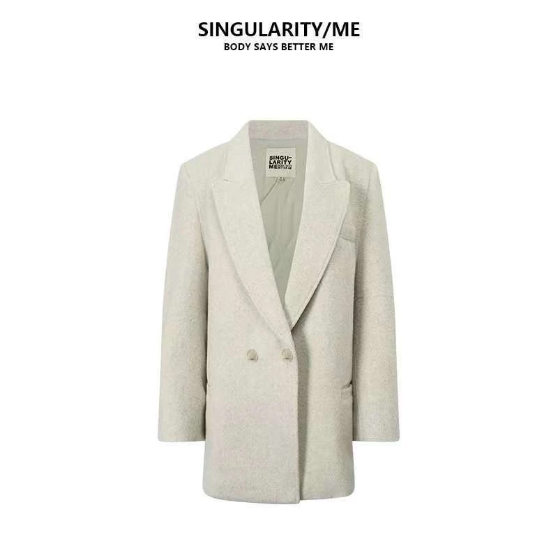 Singularity Me 12A 1121 法式绅士雅风秋冬女性羊毛毛呢西装外套
