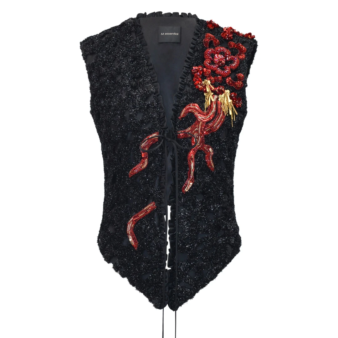 W008烁映提花马甲