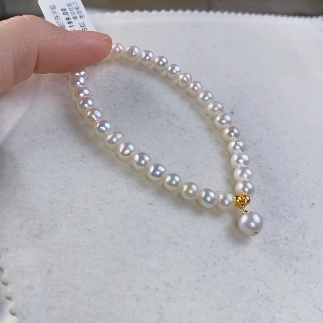 淡水珍珠手绳银S925镶嵌