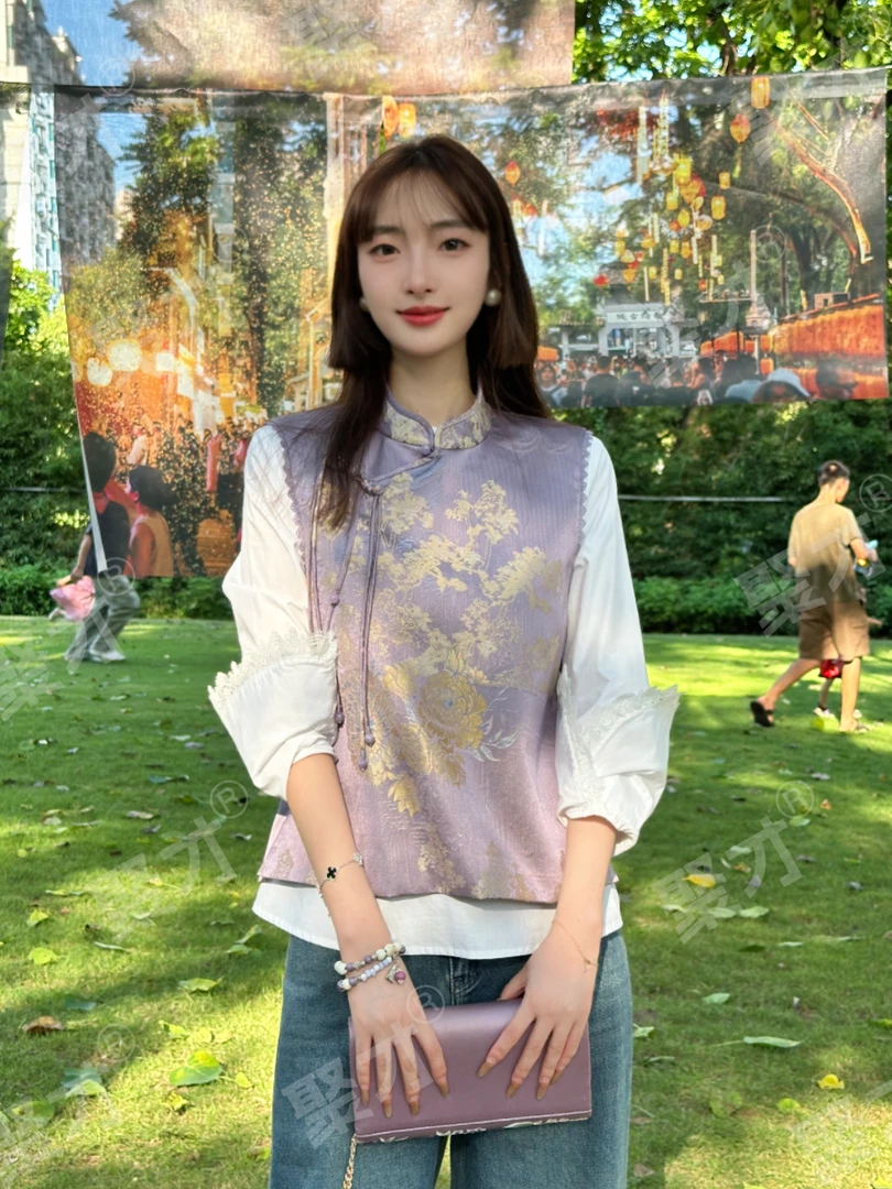 【诺彤原创】新中式私人定制高级真丝复古时尚秋季马甲SH1261