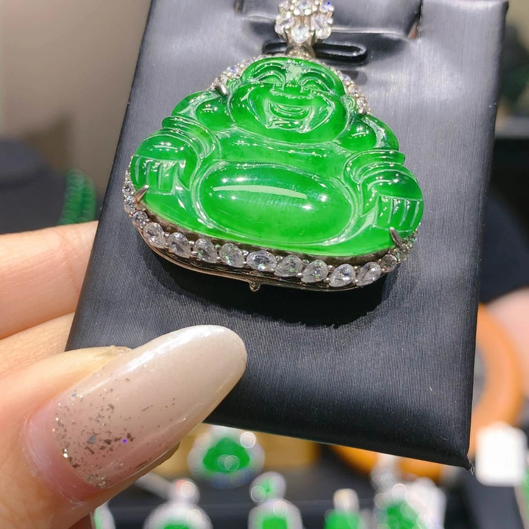 【闪购商品】颈饰银S925镶嵌翡翠5柒姐