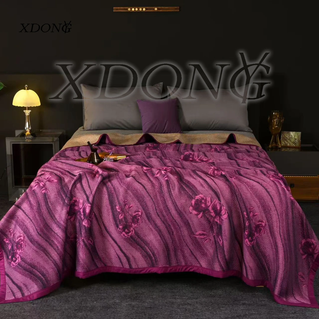 XDONGY（冬云家纺）高定230*250柔软亲肤 玫林紫色  床盖