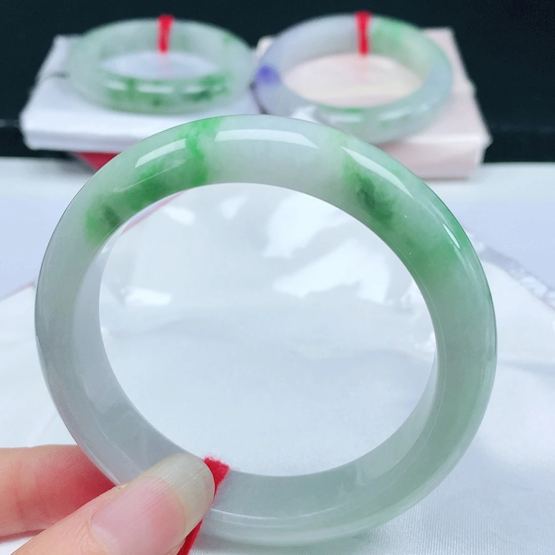 翡翠未镶嵌手镯   编号17 正圈55+