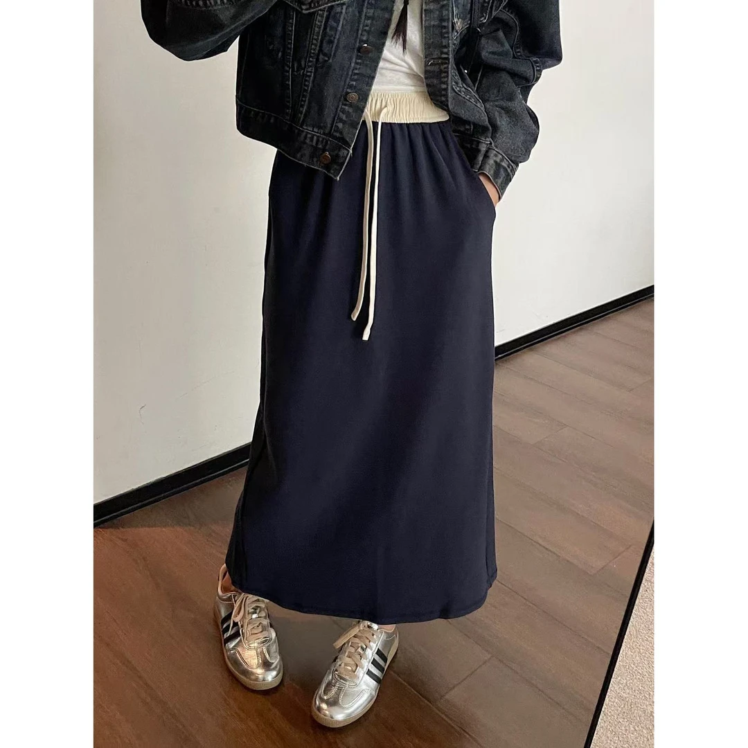 闰熙4-简约半身裙后开叉日常#2019