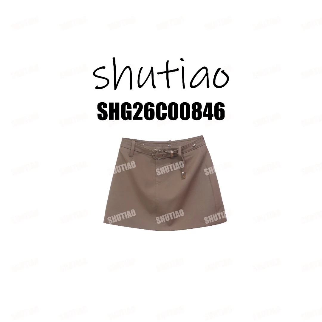 【SHUTIAO】2026春夏:新款小众设计款短裙SHG26C00846