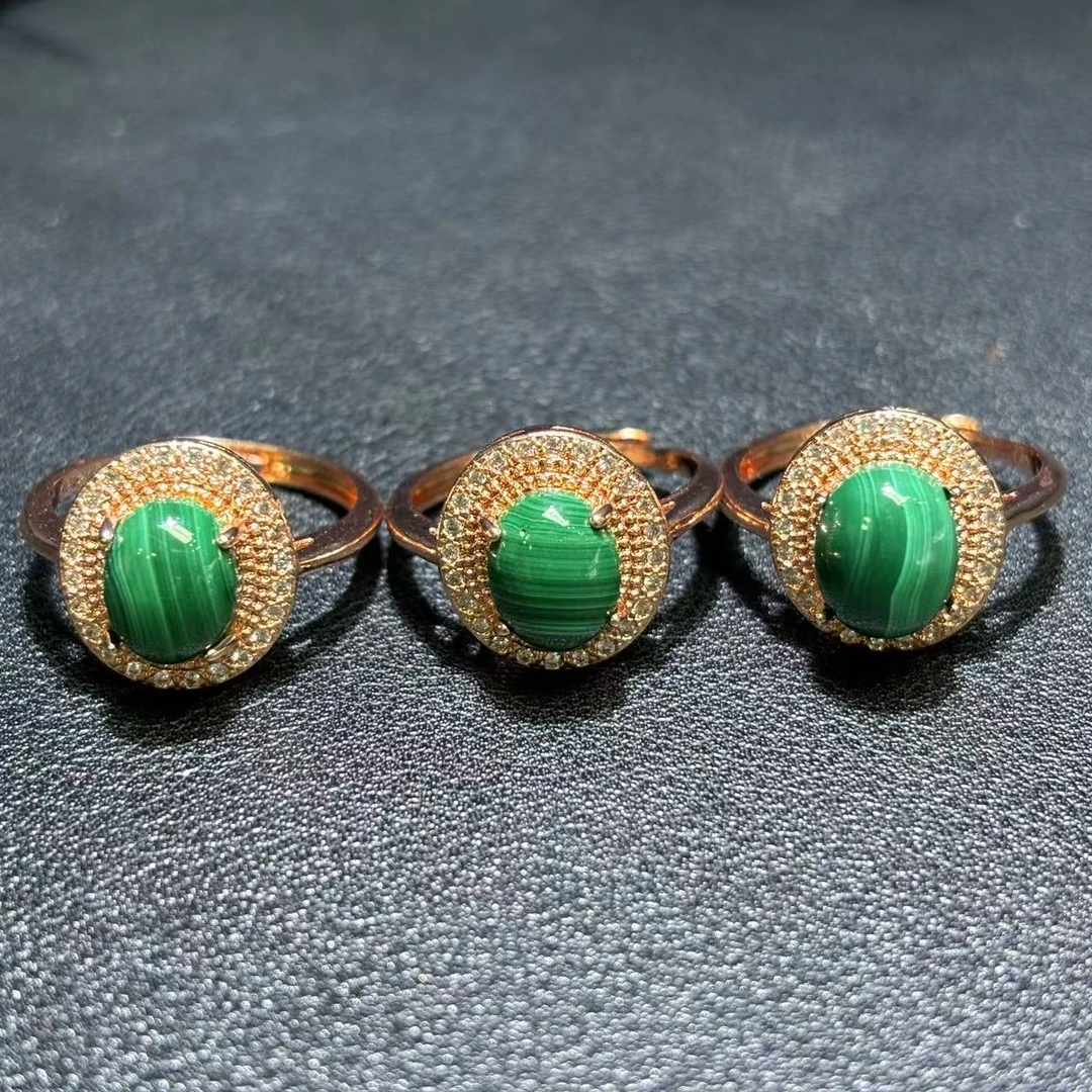 面面来财珠宝CT3986-孔雀石戒指-活口-多样性发货只发一件