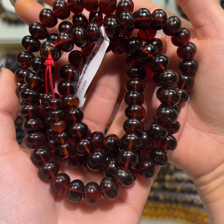 用***8琥珀未镶嵌裸石抚顺琥珀血珀10m