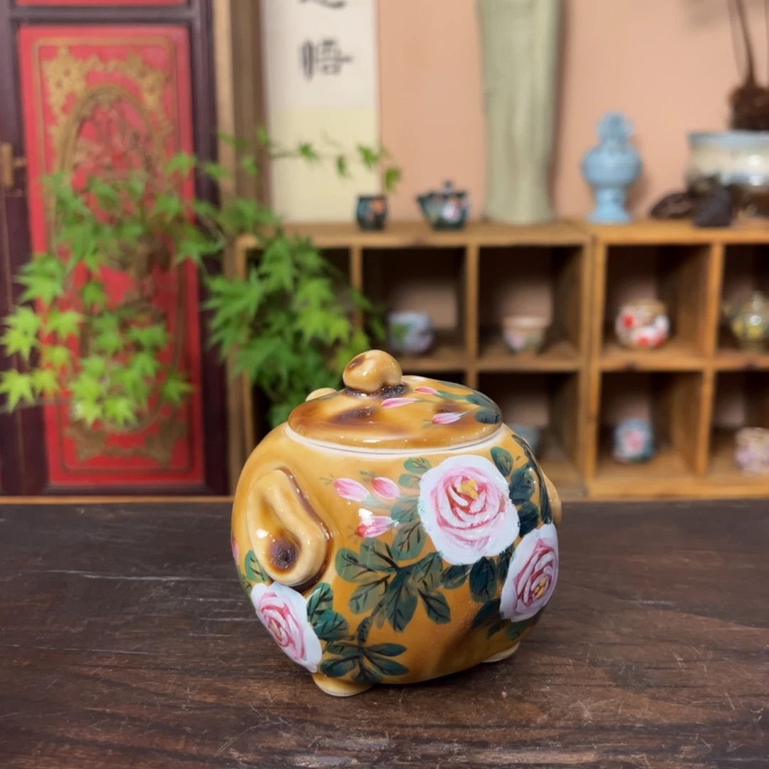 杯柴烧手工手绘陶瓷