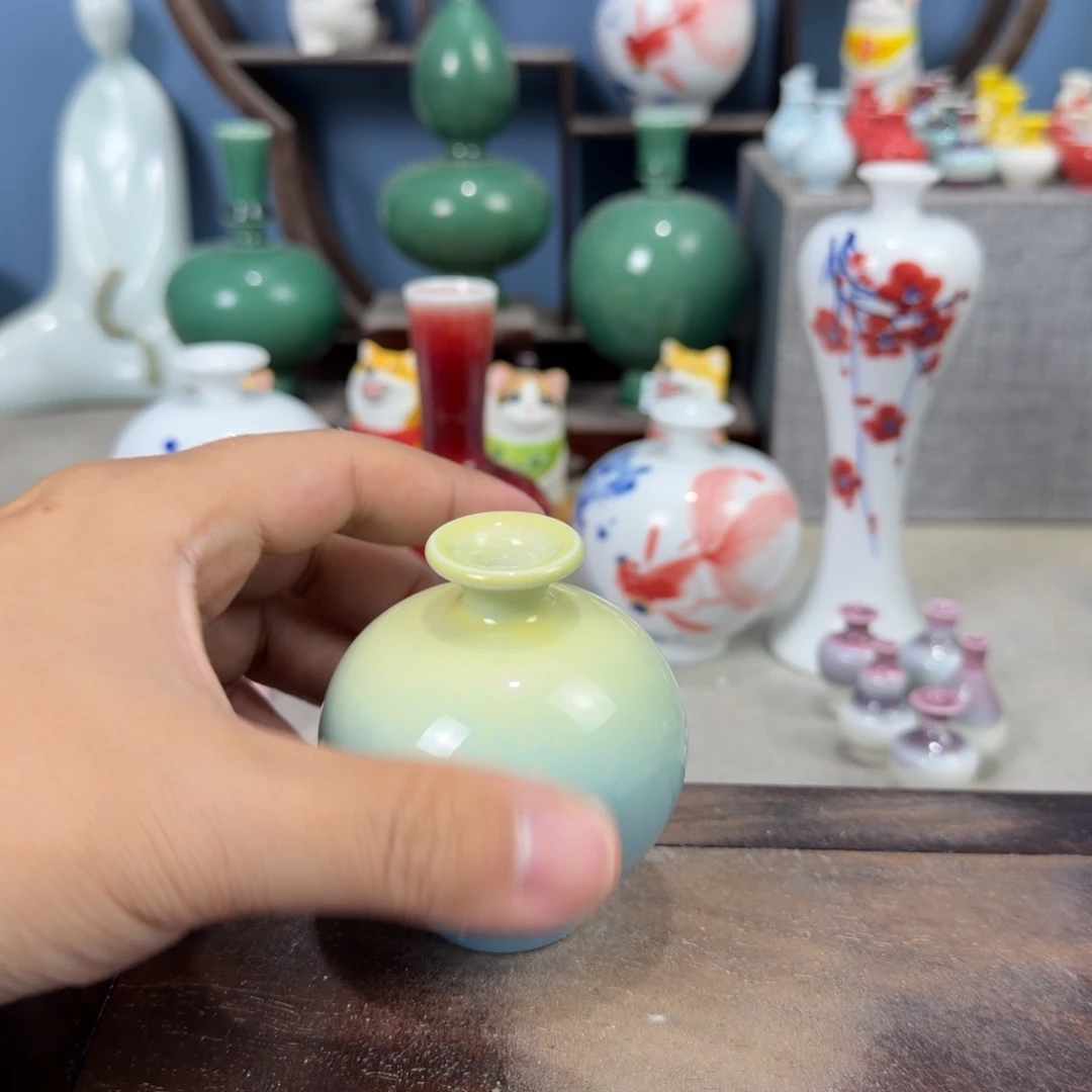 陶瓷手工小花器摆件