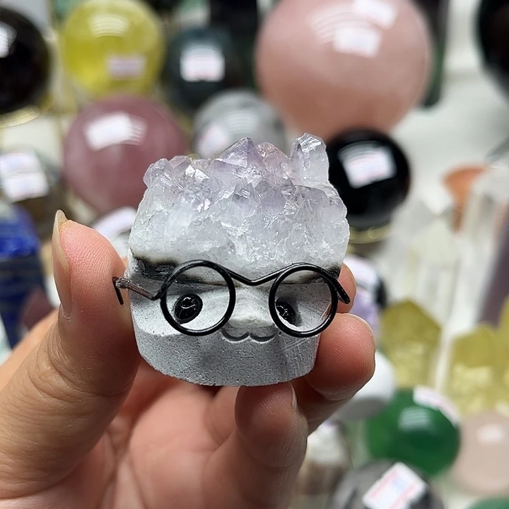 无***士水晶珠宝半成品未镶嵌57克豆丁