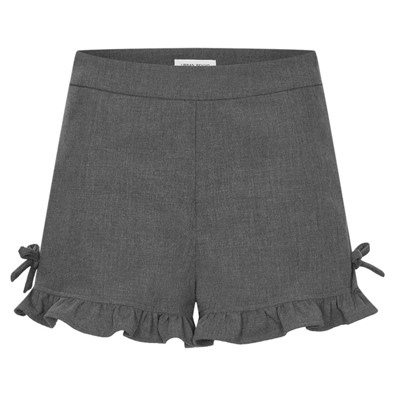 UR2025秋季新款女装气质格雷系蝴蝶结系带花边短裤UYL650045