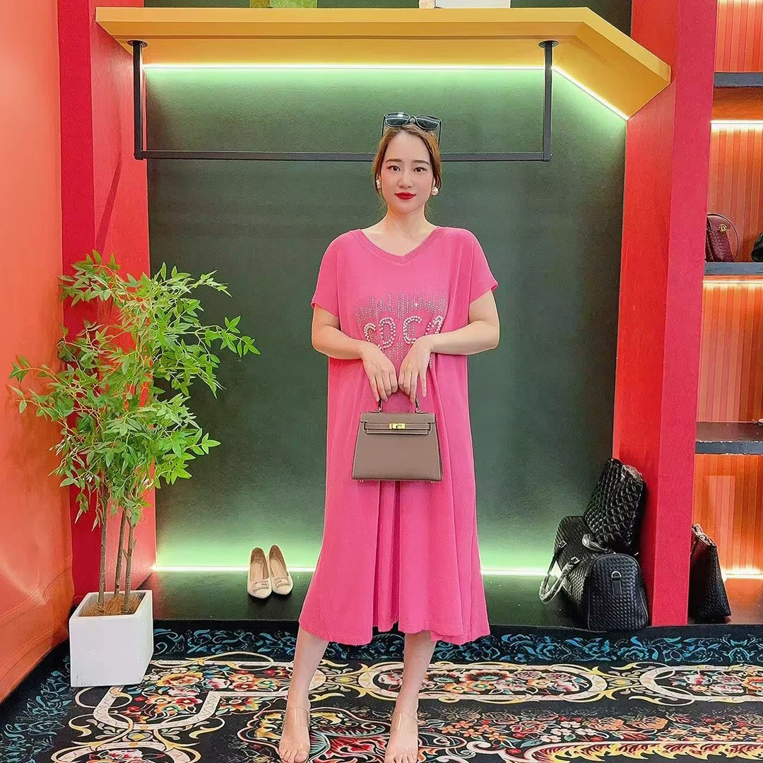 3303  多金大码气质减龄长款A字裙子春秋季女装设计连衣裙女