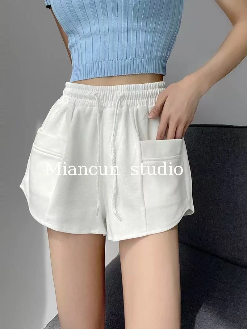 B22-3两色“前口袋”松紧腰短裤（7011）