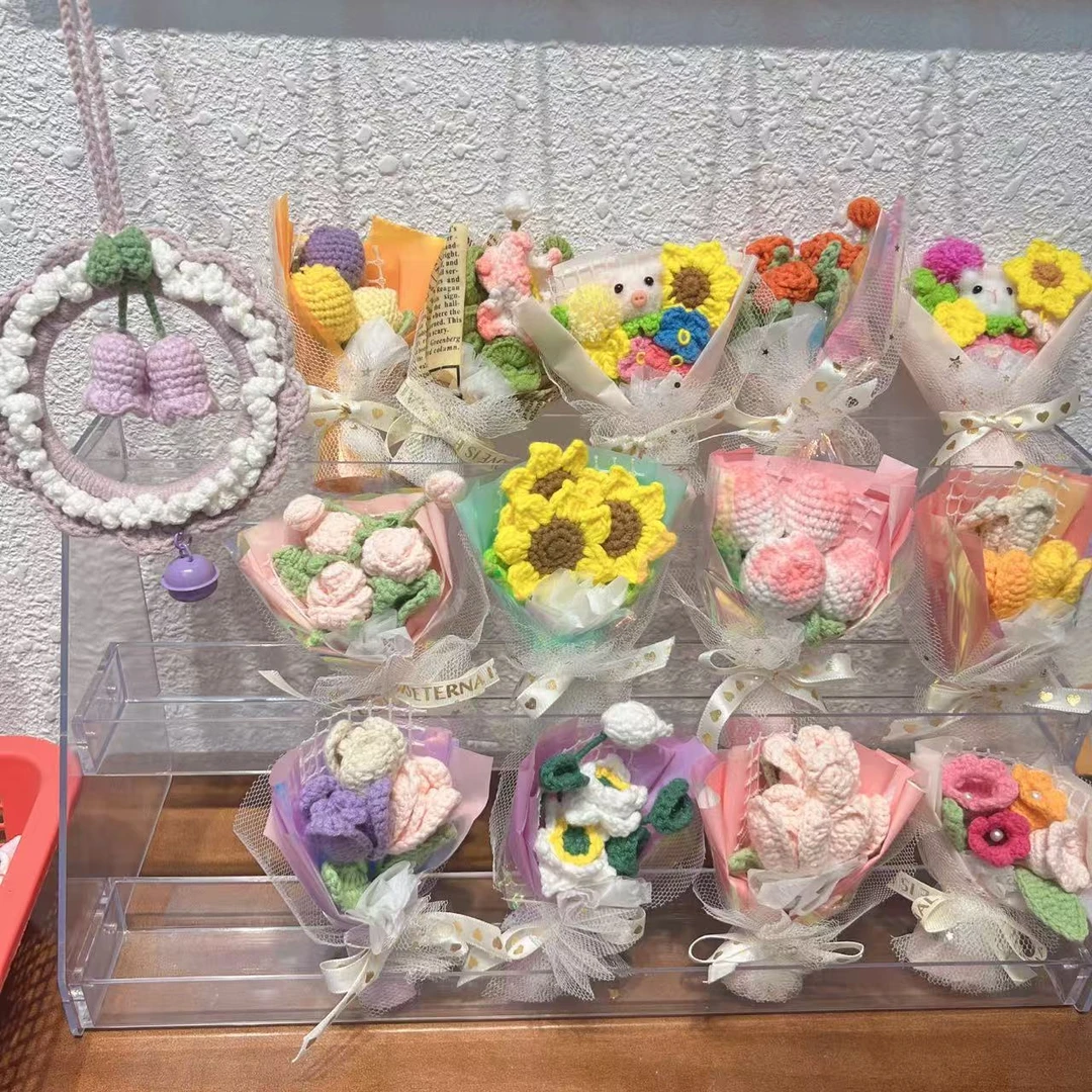 【推推乐玩法】 手工钩织花束/香薰瓶摆件