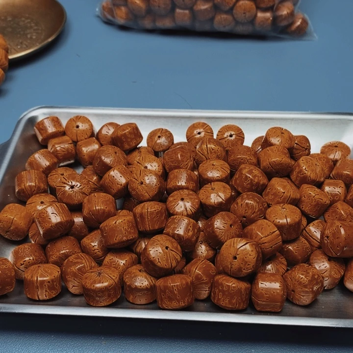 桃核手串五谷丰登16花皮色差16颗