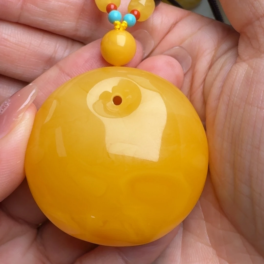 蜜蜡未镶嵌毛衣链无优化无烤色无补胶无覆膜无辐照无煮蜜