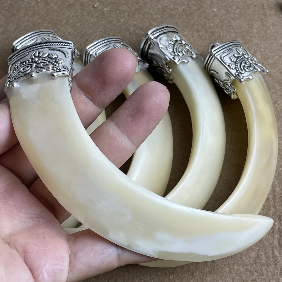 猪牙獠牙真牙二师兄手把件玉化小猪佩奇牙齿挂件配饰