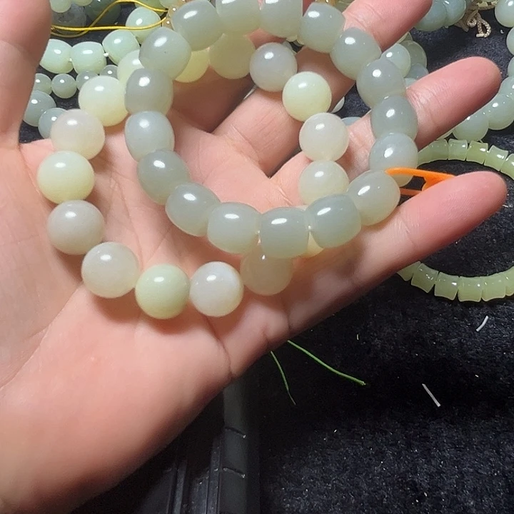 高***海未镶嵌手串和田玉12