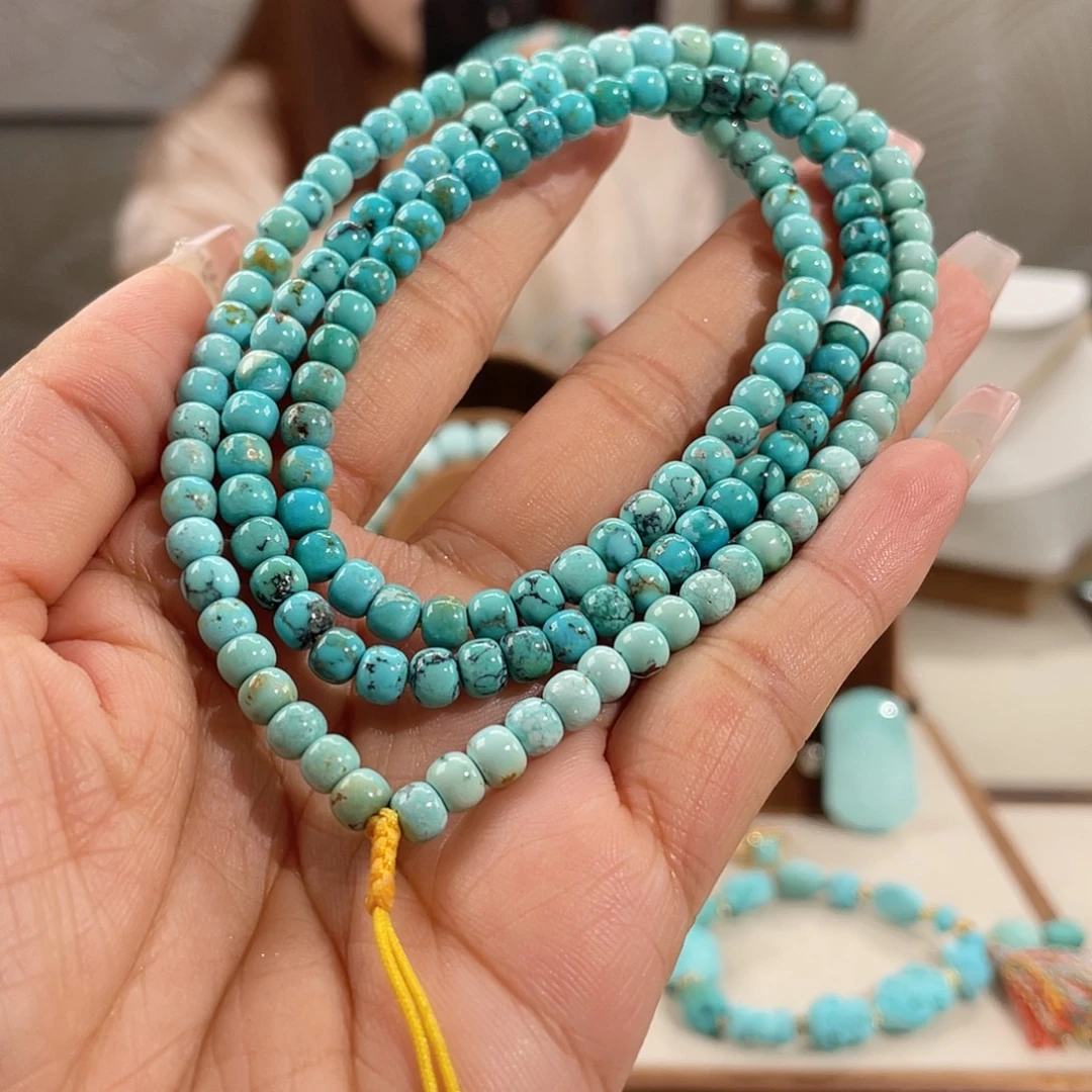 绿松石未镶嵌玉化108卡5