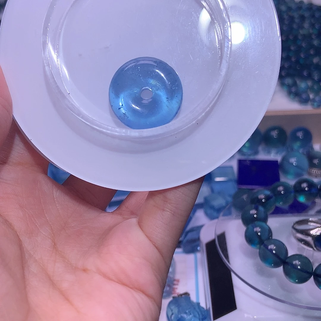 未镶嵌手串水晶夜*侠平安扣海蓝宝