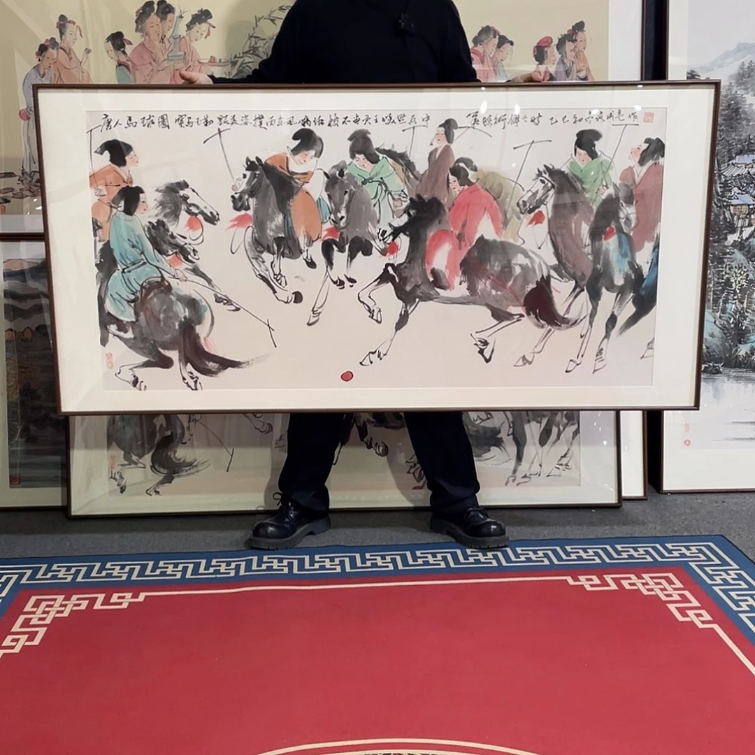 幽***主国画手绘画作品带框80/160