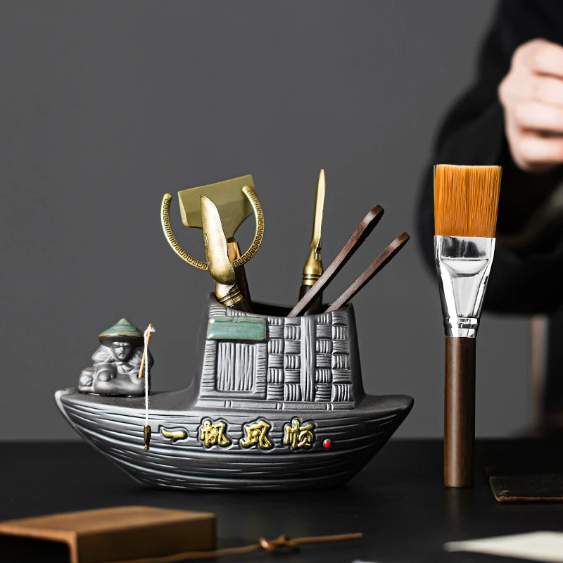 煌山 当代 茶道六君子套装功夫茶具零配件泡茶工具一帆风顺茶筒