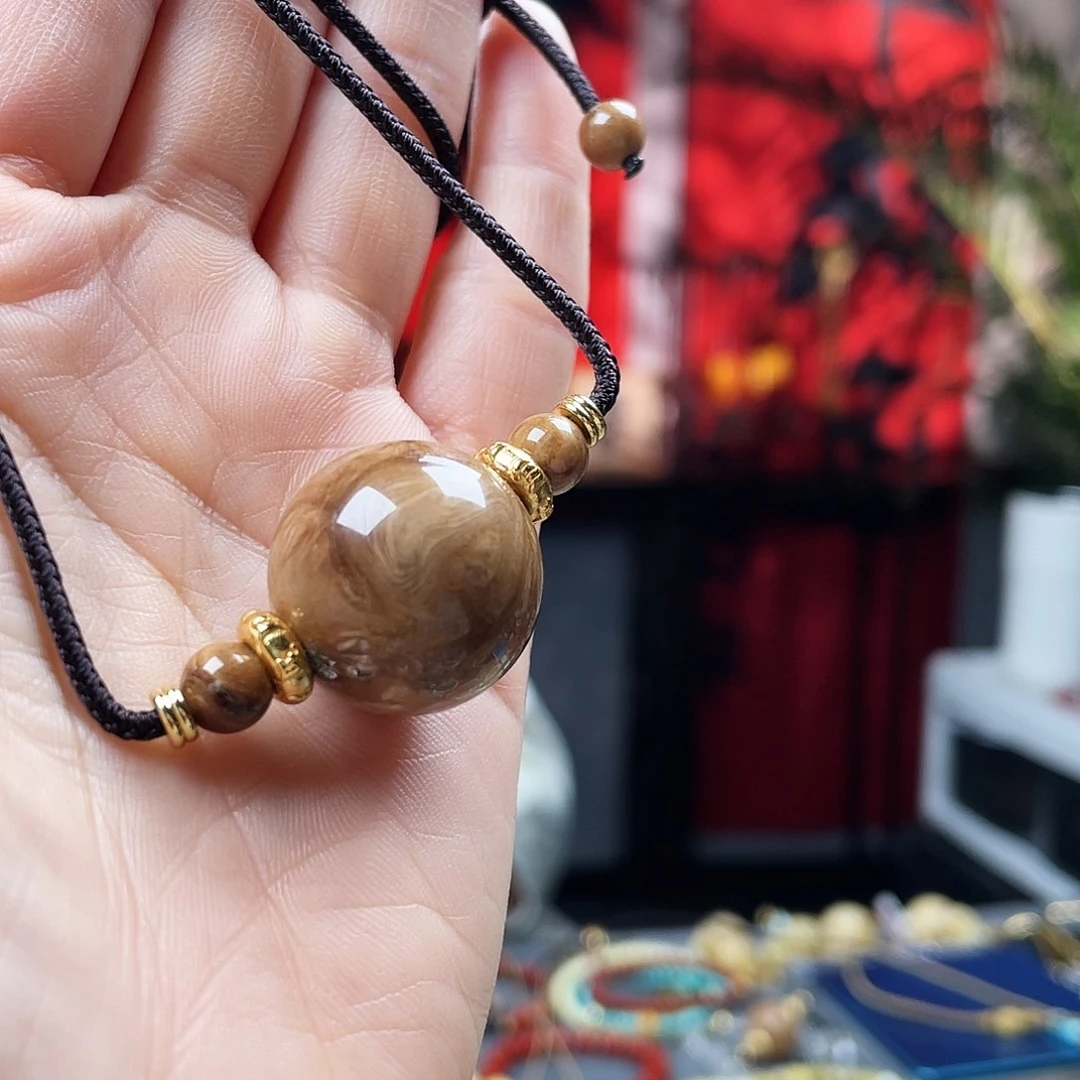 琥珀颈饰未镶嵌锁骨链