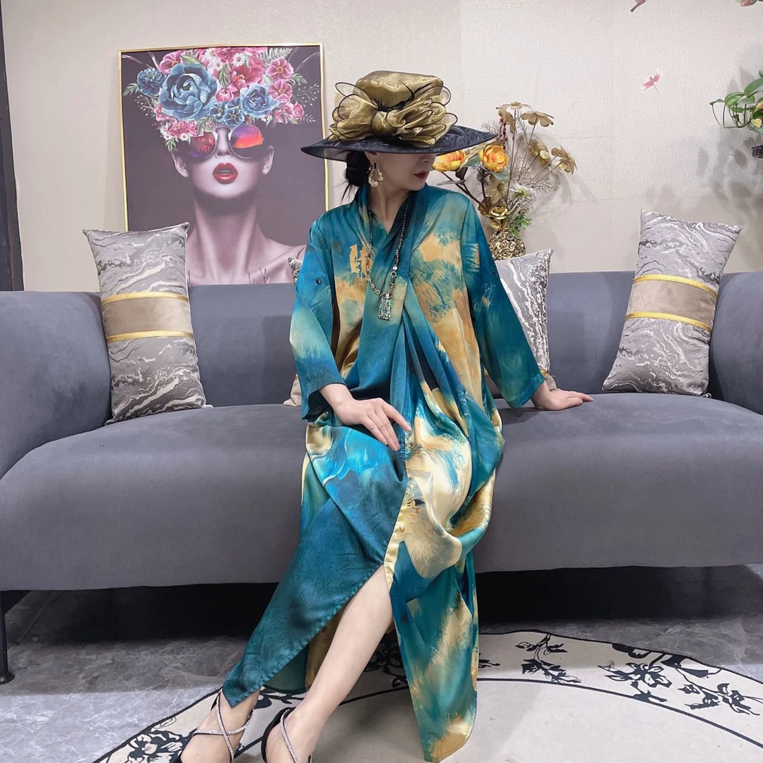 75018时尚复古优雅春季上新洋气名媛气质休闲百搭连衣裙