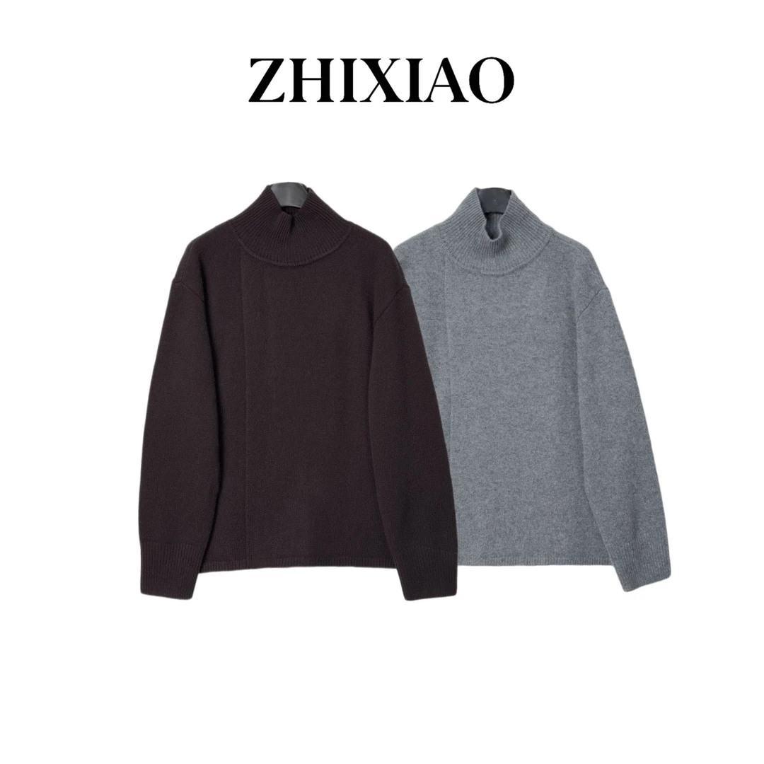 【ZHIXIAO】秋冬新款：高领羊毛毛衣2714