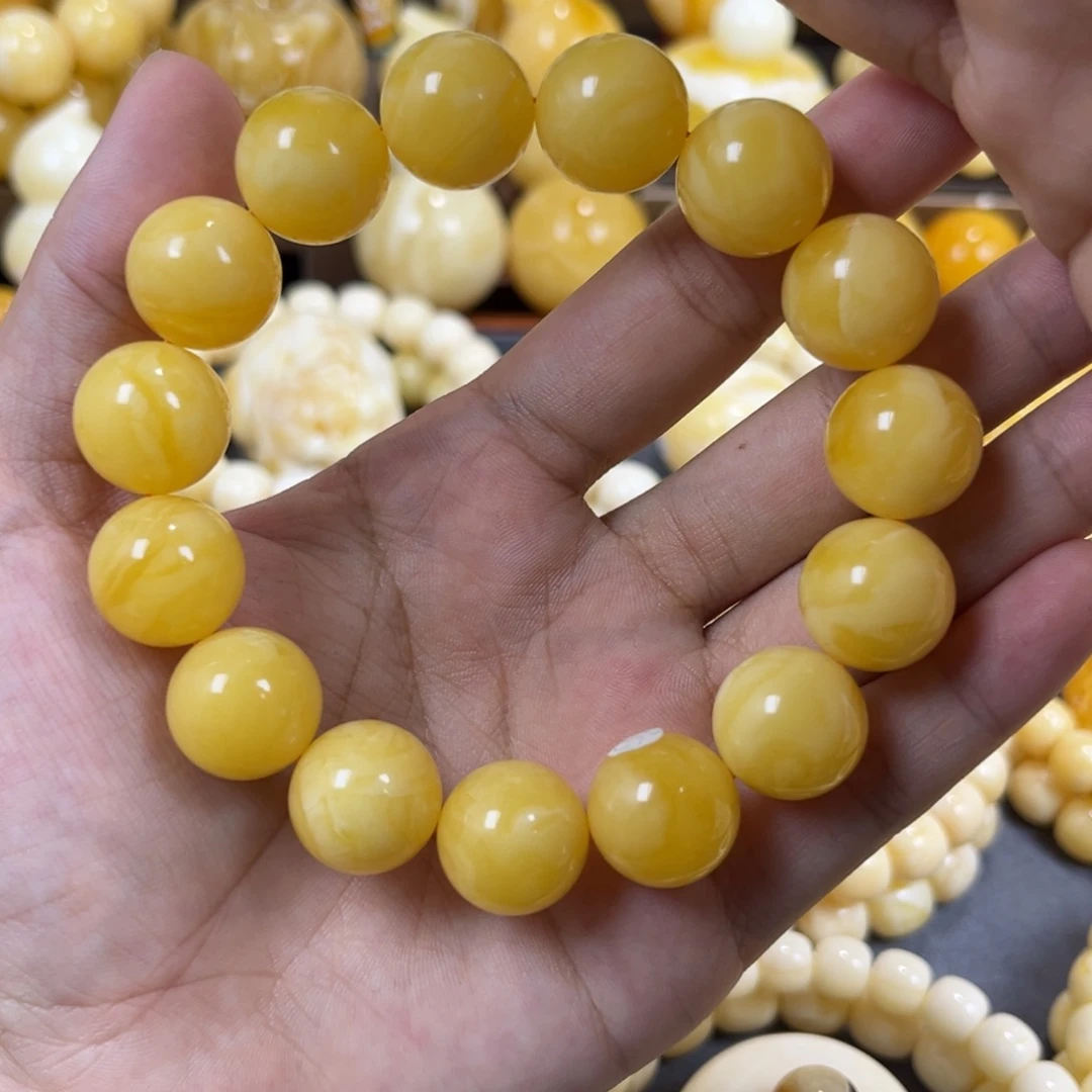 手串琥珀未镶嵌同料15.2mm