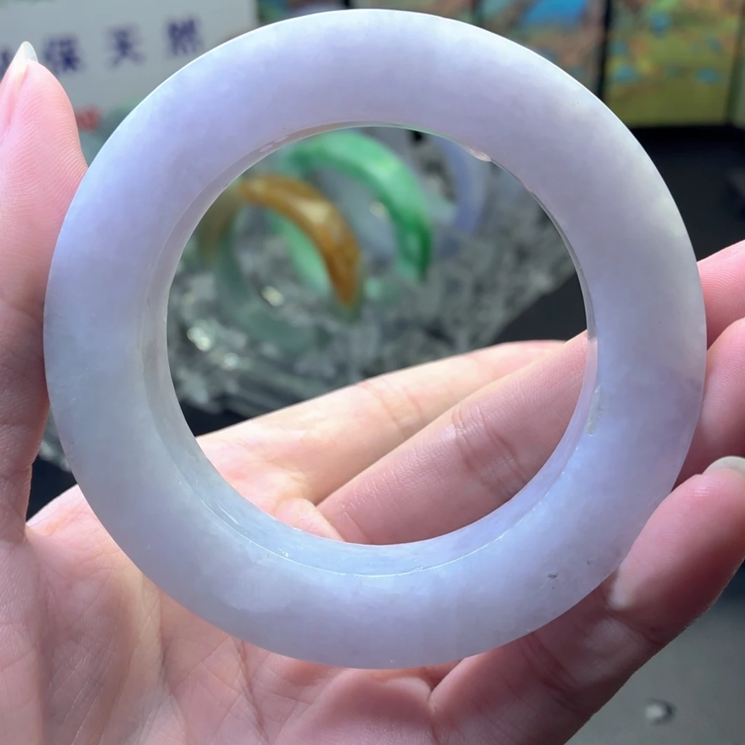 定制翡翠未镶嵌翡翠清雅紫罗兰百搭