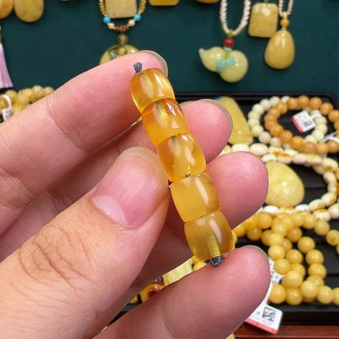 琥珀手链未镶嵌7×7mm老型