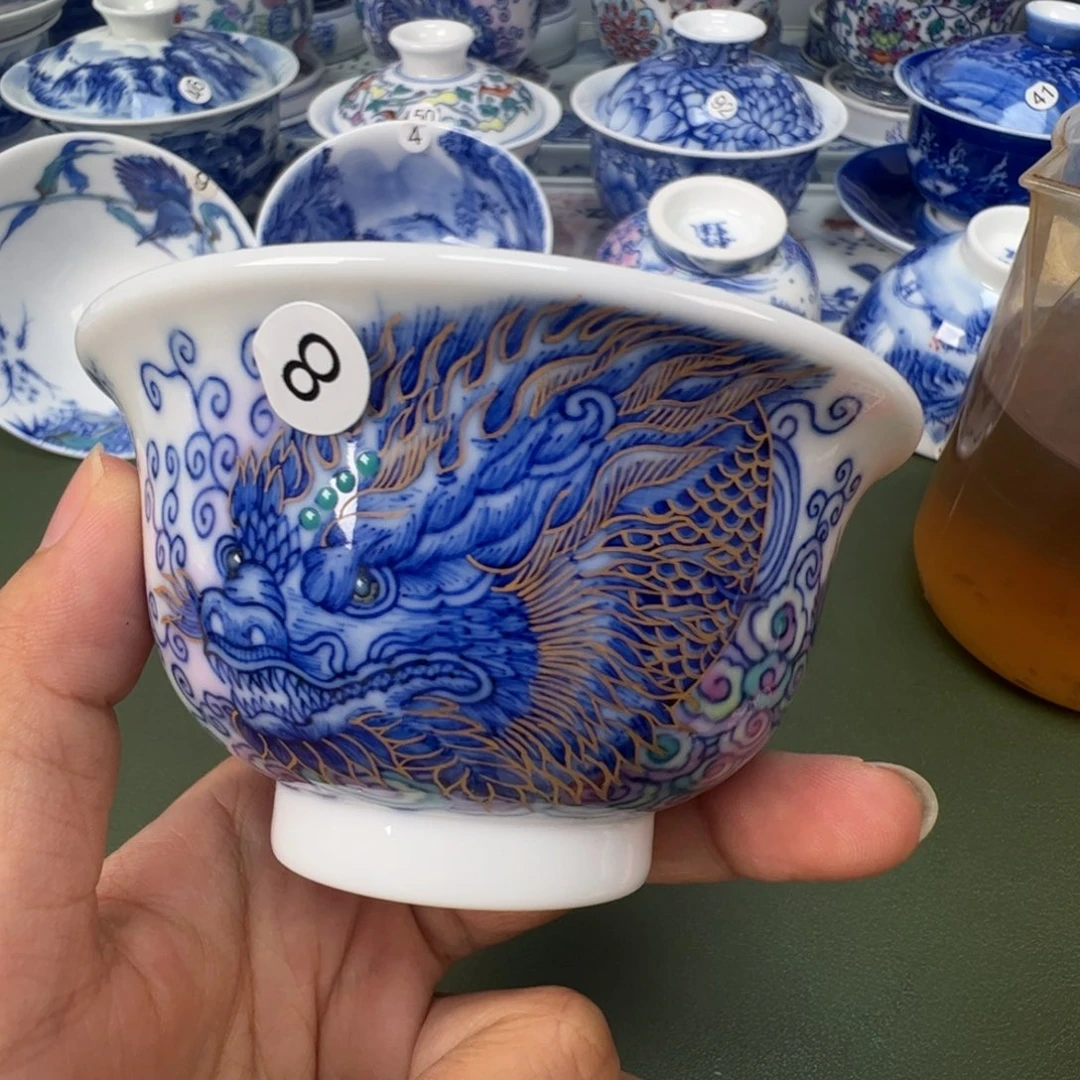 景德镇纯手工纯手绘茶具木木8