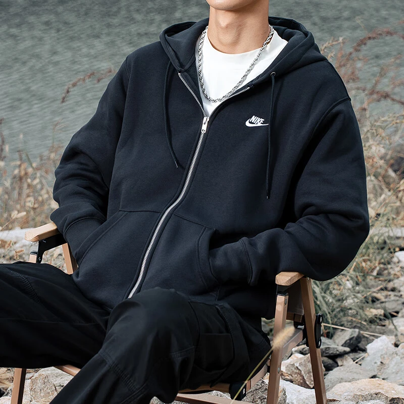 NIKE/耐克男装 2025秋季新款运动服针织连帽外套舒适户外跑步夹克