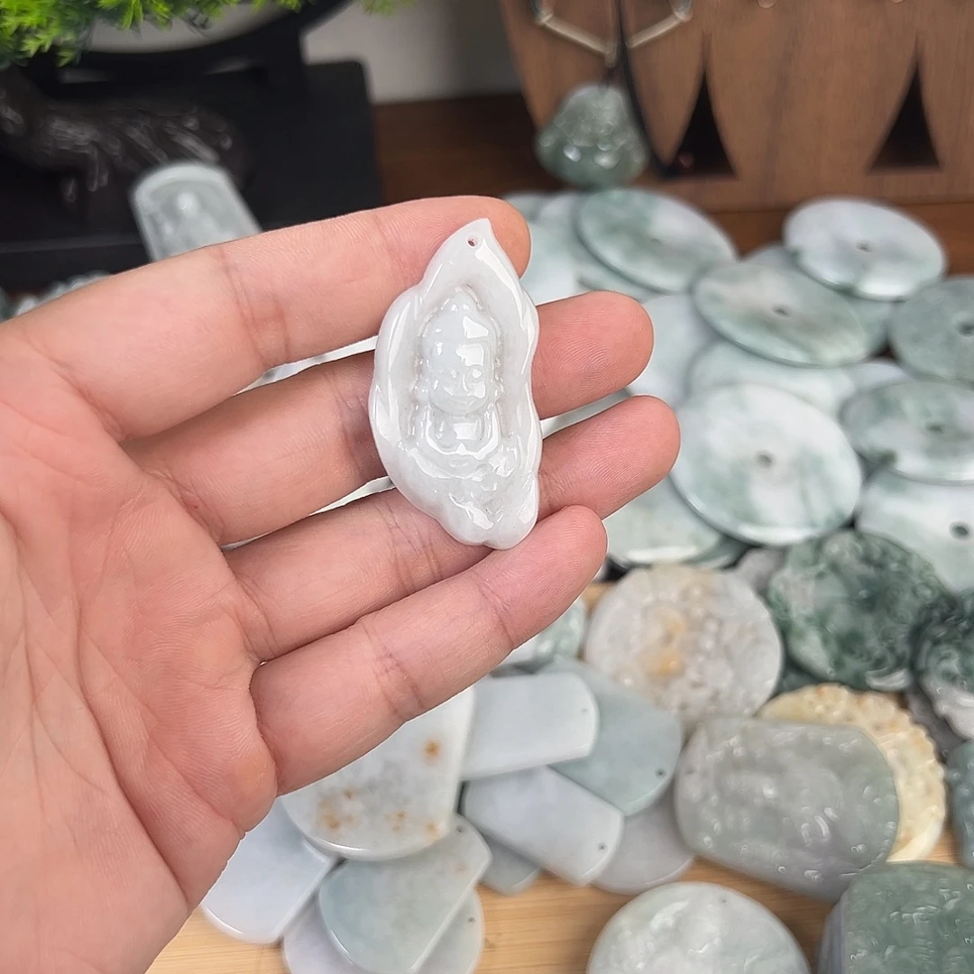 颈饰未镶嵌翡翠天然A货翡翠0019