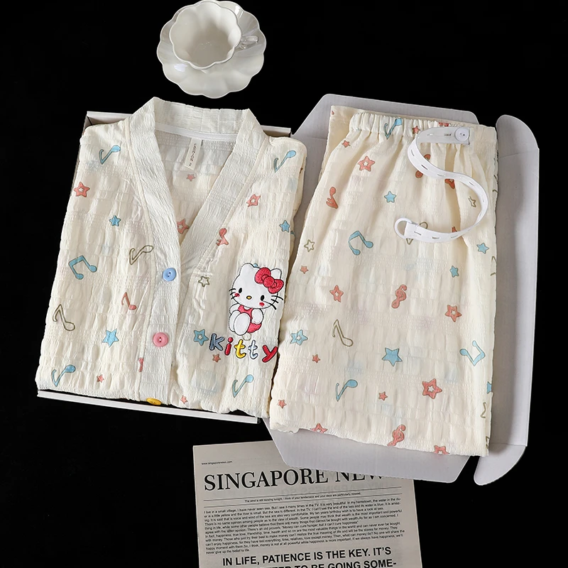 【泡泡棉皱布-春夏薄款】月子服产后孕妇哺乳睡衣产妇家居服哺乳衣