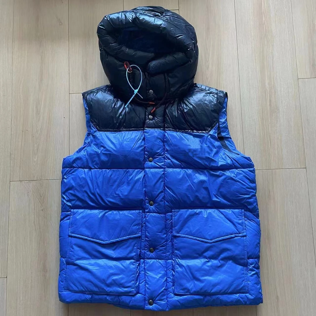 Sweet DD男士连帽保暖拼色羽绒马甲/TM