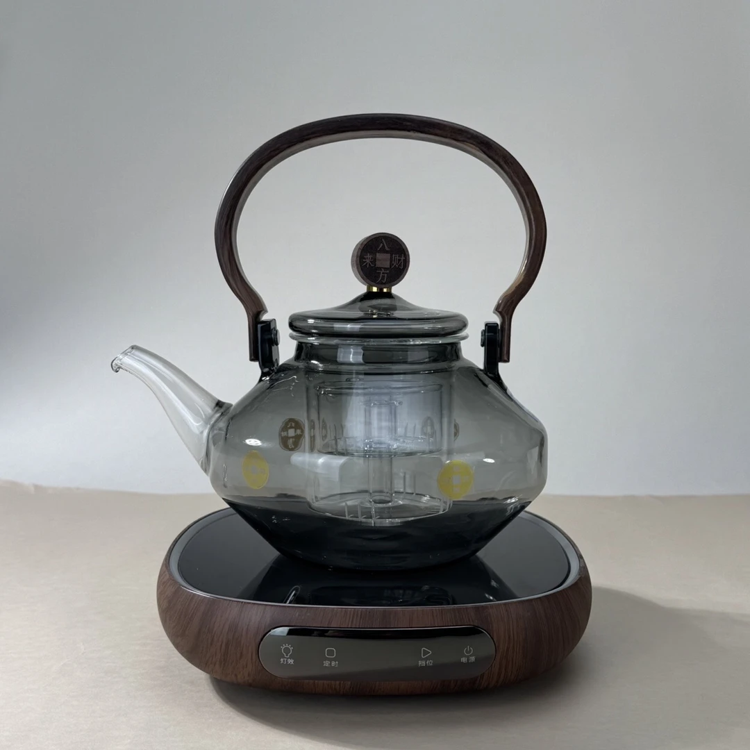 八方来财壶烟灰+小坐电陶炉-Z9木纹色-1300w